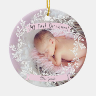 Premier ornement de Noël de la photo du bébé