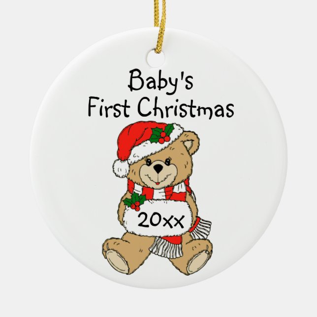 Premier ornement de Noël du bébé. (Devant)