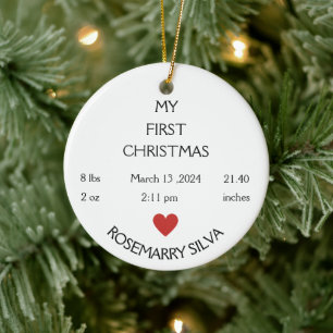 Premier ornement de Noël du bébé, 1er Noël du bébé