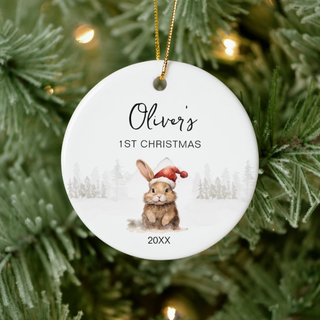 Premier ornement de Noël du bébé garçon 2023 moder (Arbre)