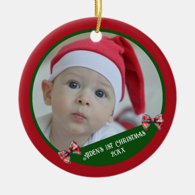 Premier ornement de Noël du bébé | Modèle photo (Devant)