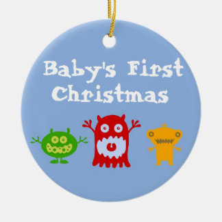 Premier ornement de Noël du petit bébé de monstres