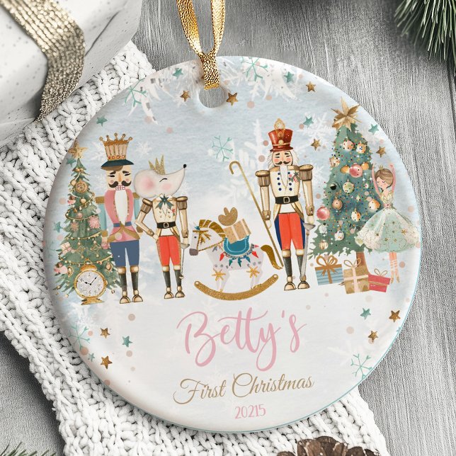 Premier ornement de Noël Le ballet des Noisettes (baby’s first christmas ornament, personalized christmas ornament, custom baby ornament, newborn holi)