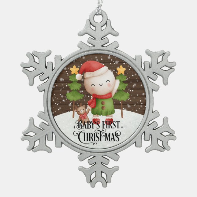 Premier ornement de Noël pour bébé de Noël (Devant)