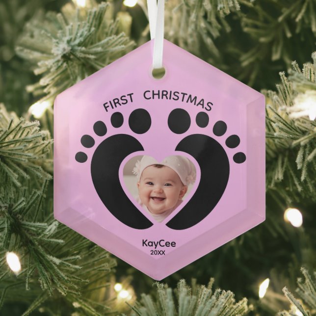Premier ornement de Noël pour bébé - Garde photo (Insitu)