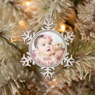 Premier ornement de Noël pour bébé personnalisable