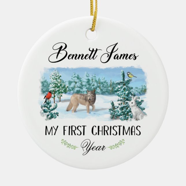 Premier ornement de Noël pour bébé personnalisé (Devant)