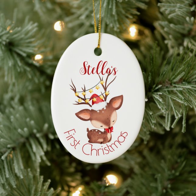 Premier ornement de Noël pour bébé personnalisé (Arbre)