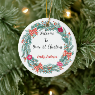 Premier ornement de Noël pour bébé personnalisé