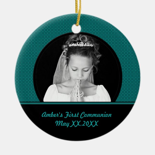 Premier ornement de photo de communion (Devant)