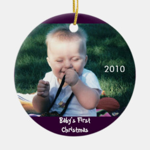 Premier ornement de photo de Noël du bébé