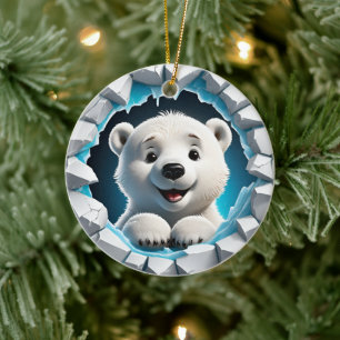 Premier ornement d'ours polaire de Noël