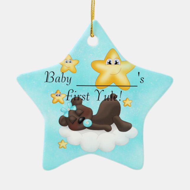 Premier ornement du Noël du bébé (Devant)