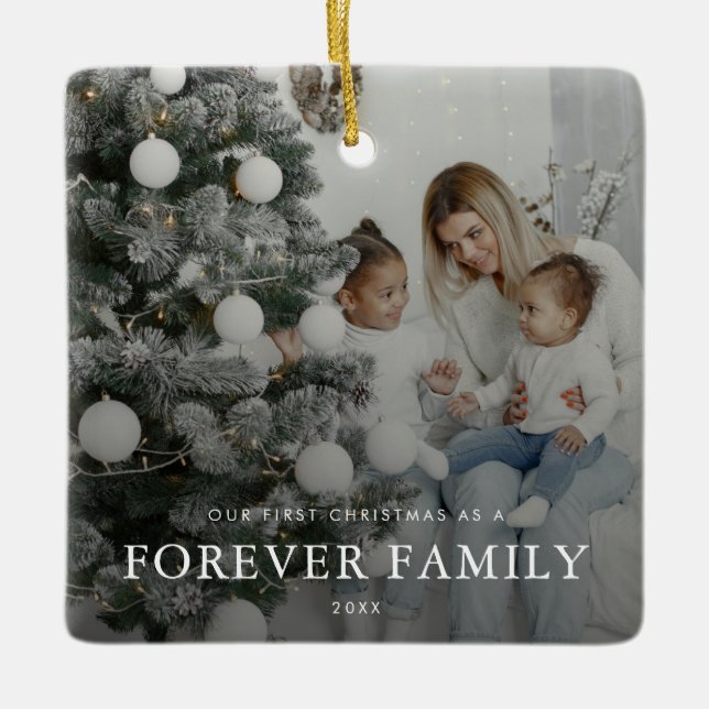 Premier ornement en céramique adopté de Noël (Devant)