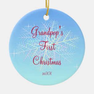 Premier ornement flocon de neige de Noël de Grandp