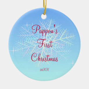 Premier ornement flocon de neige de Noël de Pappou