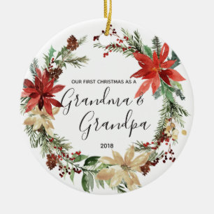 Premier ornement moderne de Noël de grand-maman et