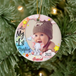 Premier ornement photo de Noël pour bébé personnal