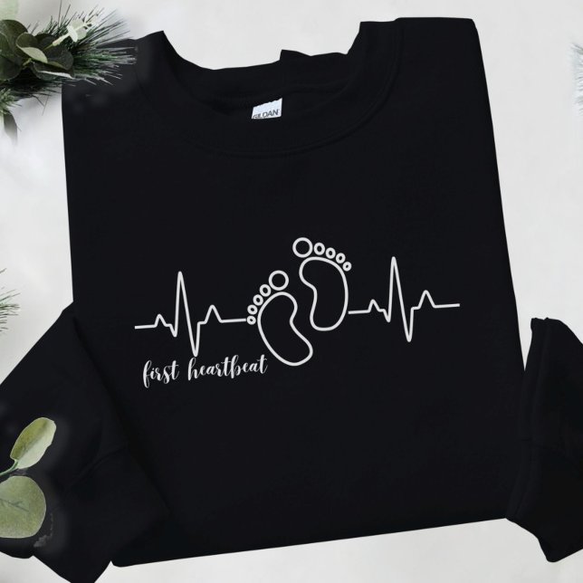 Premier Sweatshirt Faire-part de grossesse Heartbe (Créateur téléchargé)