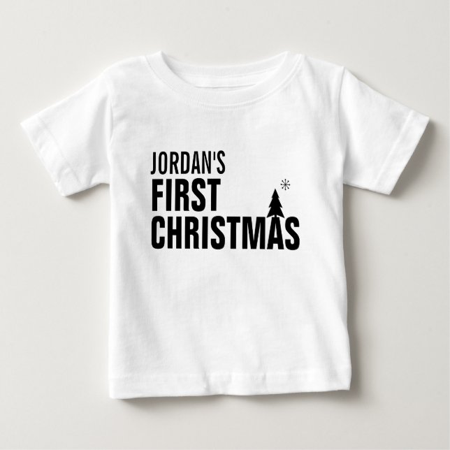 Premier T-shirt bébé de Noël pour bébé (Devant)