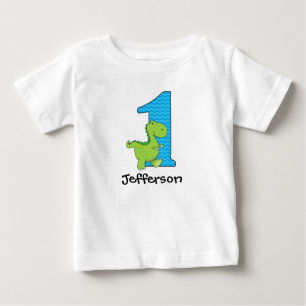 Premier T-shirt d'anniversaire de dinosaure