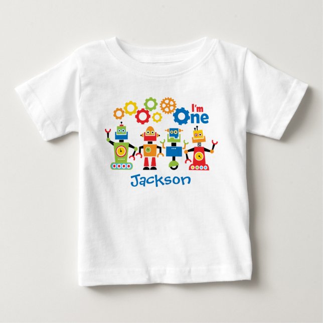 Premier T-shirt d'anniversaire personnalisé par (Devant)