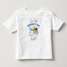 Premier T-shirt de fête des mères 2025 /Bleu tenue