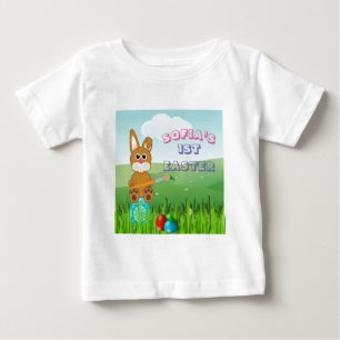Premier T-shirt OEufs de peinture de Pâques pour b