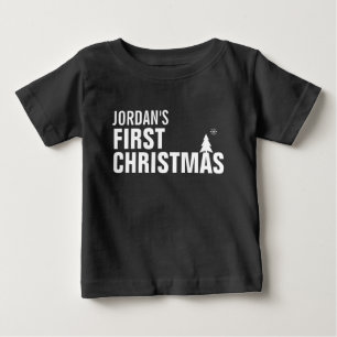 Premier T-shirt rouge bébé de Noël