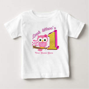 Premier T-shirts de hibou de la chemise   de bébé