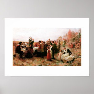 Premier Thanksgiving de Plymouth Fine Art Poster