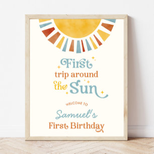 Premier voyage autour du soleil Affiche de bienven