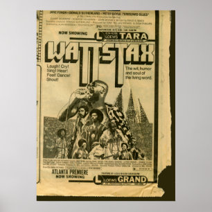 Première 1973 de film de Wattstax de poster