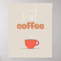Première Affiche de Café – Art de Cuisine Tasse Fu