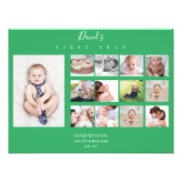 Première année du bébé Gardien photo Collage de ph