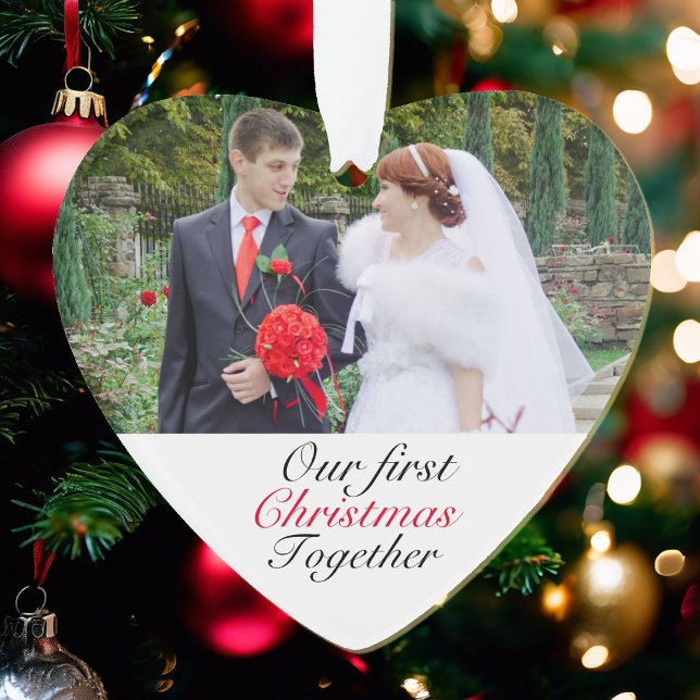 Première année photo Mariage de Noël de couple ou (Créateur téléchargé)