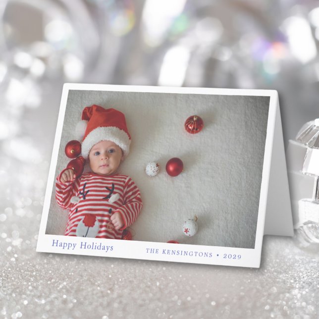Première carte de famille personnalisée de Noël du (Baby’s First Christmas Personalized Family Card)