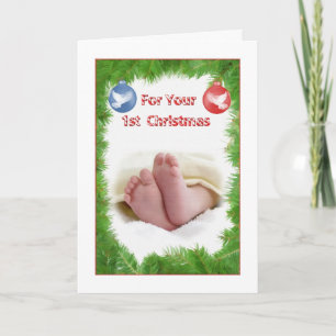 Première carte de Noël du bébé