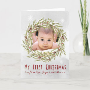 Première carte de Noël du bébé