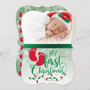 Première carte de Noël du bébé