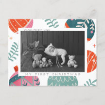 Première carte de Noël du bébé