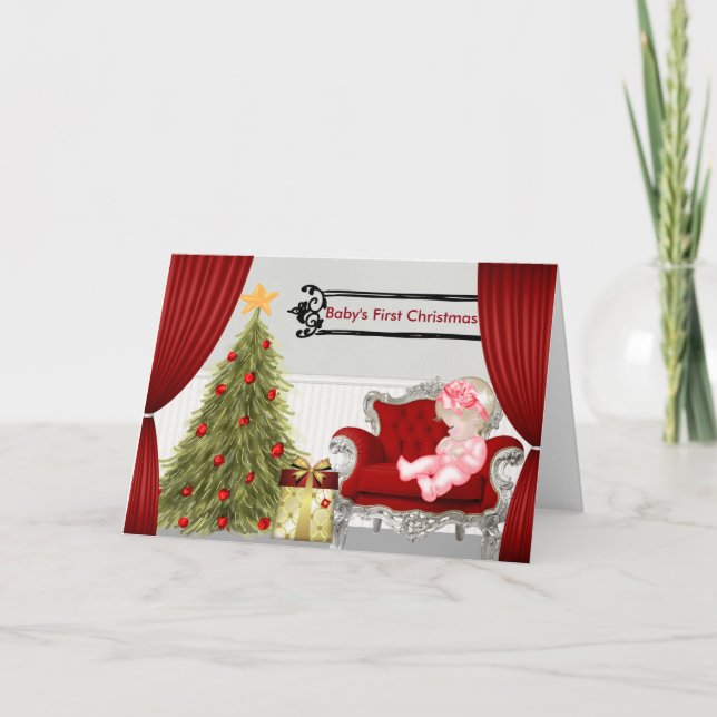 Première carte de Noël du bébé (Devant)