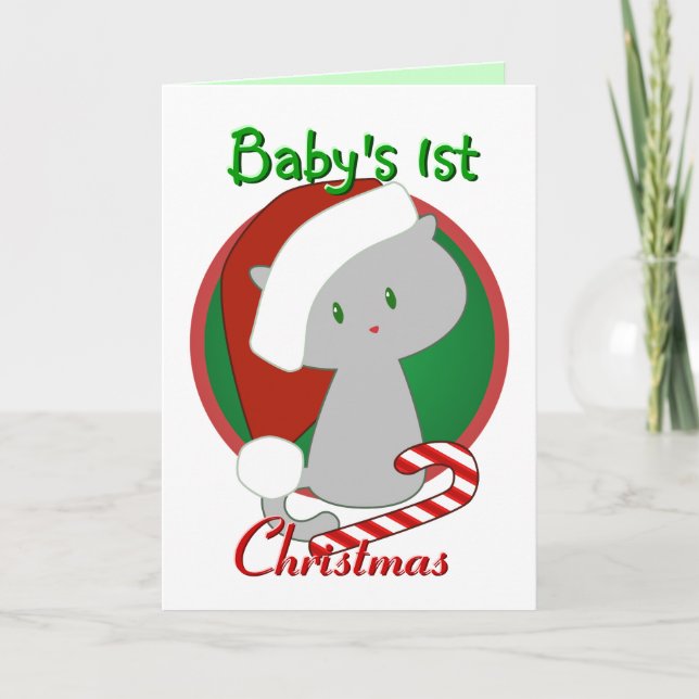 Première carte de Noël du bébé (Devant)