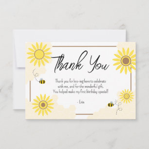 Première Carte de remerciements du jour de l'abeil