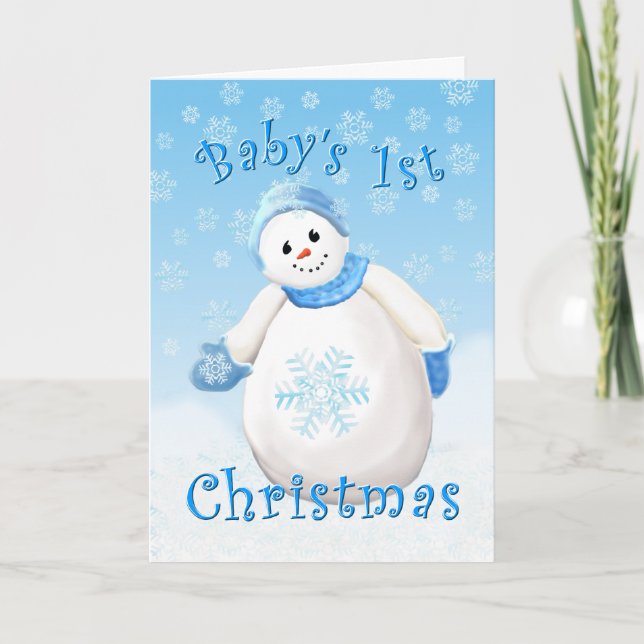 Première carte de voeux de Noël pour bébé (Devant)