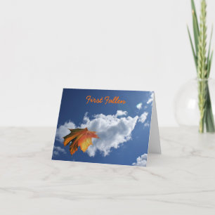 Première carte de voeux de poésie tombée