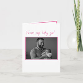 première. carte de voeux pliée pour la fête des pè