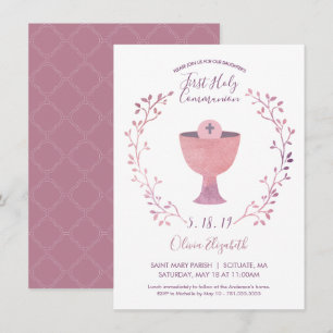 Première carte d'invitation de la sainte communion
