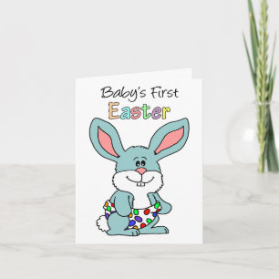 Première carte lapin mignonne de Pâques pour bébé