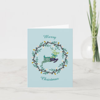 Première carte pliée Noël Cerf au Couronne de Tein